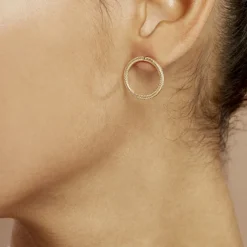 Histoire d'Or Boucles D'oreilles Pendantes Gracieuse Or Jaune