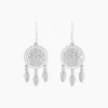 Boucles D'oreilles Pendantes Nemetona Argent Blanc Oxyde-Histoire d'Or Online