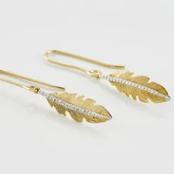 Boucles D'oreilles Pendantes Paola Or Jaune Diamant-Histoire d'Or Hot