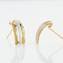 Boucles D'oreilles Pendantes Allyson Or Jaune Oxyde De Zirconium-Histoire d'Or Online