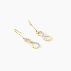 Histoire d'Or Boucles D'oreilles Pendantes Infino Or Jaune Diamant