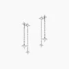Histoire d'Or Boucles D'oreilles Pendantes Astre Precieux Argent Blanc Oxyde