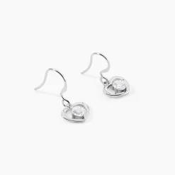 Boucles D'oreilles Pendantes Nalan Argent Blanc Oxyde De Zirconium-Histoire d'Or Best