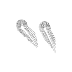 Boucles D'oreilles Pendantes Jakarta Argent Blanc-Histoire d'Or Discount