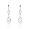 Boucles D'oreilles Pendantes Mahee Argent Blanc-Histoire d'Or Discount