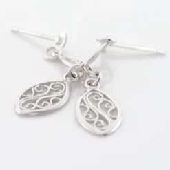 Boucles D'oreilles Pendantes Mahee Argent Blanc-Histoire d'Or Discount