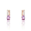 Histoire d'Or Boucles D'oreilles Pendantes Frannie Or Rose Amethyste Et Oxyde