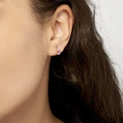 Histoire d'Or Boucles D'oreilles Pendantes Frannie Or Rose Amethyste Et Oxyde