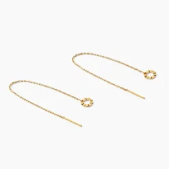 Histoire d'Or Boucles D'oreilles Pendantes Eclats Solaires Or Jaune