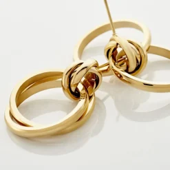 Boucles D'oreilles Pendantes Allobrox Acier Dore-Histoire d'Or Hot