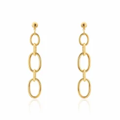 Histoire d'Or Boucles D'oreilles Pendantes Lina Acier Doré