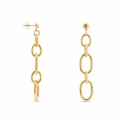 Histoire d'Or Boucles D'oreilles Pendantes Lina Acier Doré
