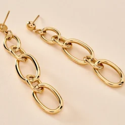 Histoire d'Or Boucles D'oreilles Pendantes Lina Acier Doré