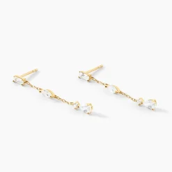 Histoire d'Or Boucles D'Oreilles Pendantes Sparkle Or Jaune Oxyde De Zirconium