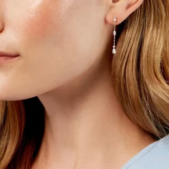 Histoire d'Or Boucles D'Oreilles Pendantes Sparkle Or Jaune Oxyde De Zirconium