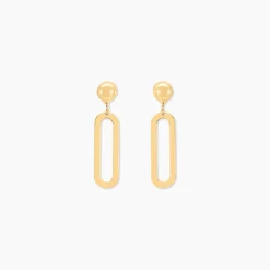Histoire d'Or Boucles D'oreilles Pendantes Link Or Jaune