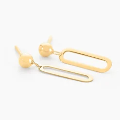 Histoire d'Or Boucles D'oreilles Pendantes Link Or Jaune