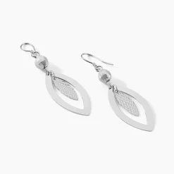 Boucles D'oreilles Pendantes Lucinda Argent Blanc-Histoire d'Or Discount