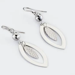 Boucles D'oreilles Pendantes Lucinda Argent Blanc-Histoire d'Or Discount