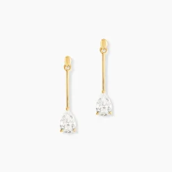Boucles D'oreilles Pendantes Goutte De Zirconium-Histoire d'Or Discount