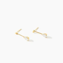 Boucles D'oreilles Pendantes Goutte De Zirconium-Histoire d'Or Discount