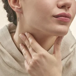 Histoire d'Or Boucles D'oreilles Pendantes Rachel Or Blanc Diamant