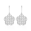 Histoire d'Or Boucles D'oreilles Pendantes Anya Or Blanc