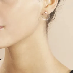 Boucles D'oreilles Pendantes Celene Argent Rose Oxyde De Zirconium-Histoire d'Or Sale