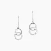 Boucles D'oreilles Pendantes Isabel Argent Blanc Oxyde De Zirconium-Histoire d'Or Sale