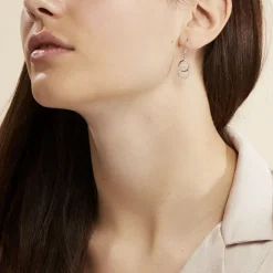 Boucles D'oreilles Pendantes Isabel Argent Blanc Oxyde De Zirconium-Histoire d'Or Sale