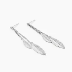 Histoire d'Or Boucles D'oreilles Pendantes Euriell Argent Blanc