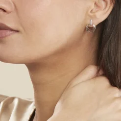 Boucles D'oreilles Pendantes Eloisia Or Bicolore Diamant-Histoire d'Or New