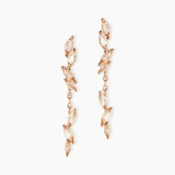 Histoire d'Or Boucles D'oreilles Pendantes Ellyn Argent Rose Oxyde De Zirconium