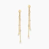 Boucles D'Oreilles Pendantes Jacaline Or Jaune Perle De Culture Oxyde De Zirconium-Histoire d'Or Discount