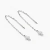 Histoire d'Or Boucles D'oreilles Pendantes Siem Argent Blanc Oxyde De Zirconium