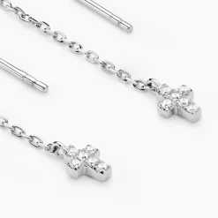 Histoire d'Or Boucles D'oreilles Pendantes Siem Argent Blanc Oxyde De Zirconium