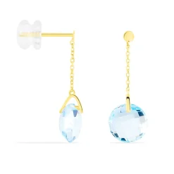 Histoire d'Or Boucles D'oreilles Pendantes Ludmille Or Jaune Topaze