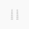 Boucles D'oreilles Pendantes Georas Or Blanc Oxyde-Histoire d'Or Hot
