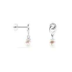 Histoire d'Or Boucles D'oreilles Pendantes Anilie Argent Blanc Perle D'imitation
