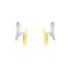Histoire d'Or Boucles D'oreilles Pendantes Ascagne Or Bicolore Oxyde De Zirconium