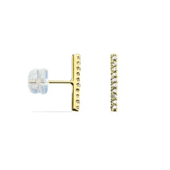 Histoire d'Or Boucles D'oreilles Pendantes Priscilla Or Jaune Oxyde De Zirconium