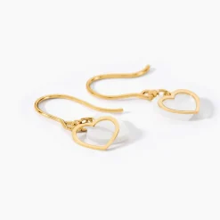 Histoire d'Or Boucles D'oreilles Pendantes Naïade Or Jaune Nacre