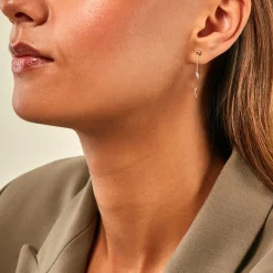 Histoire d'Or Boucles D'Oreilles Pendantes Marcelino Or Bicolore