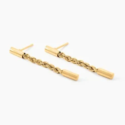 Boucles D'Oreilles Pendantes Gwandoya Or Jaune-Histoire d'Or Hot