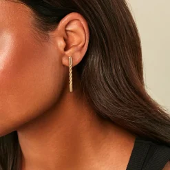 Boucles D'Oreilles Pendantes Gwandoya Or Jaune-Histoire d'Or Hot