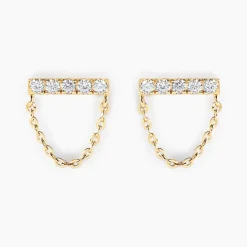 Boucles D'oreilles Pendantes Bartolomeo Or Jaune Oxyde De Zirconium-Histoire d'Or Online