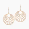 Histoire d'Or Boucles D'oreilles Pendantes Slorane Argent Rose