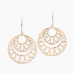 Histoire d'Or Boucles D'oreilles Pendantes Slorane Argent Rose