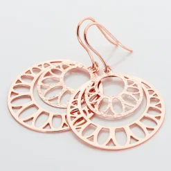 Histoire d'Or Boucles D'oreilles Pendantes Slorane Argent Rose