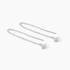 Histoire d'Or Boucles D'Oreilles Pendantes Loryne Argent Blanc Oxyde De Zirconium